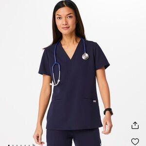 Figs Deep Blue Women's Scrub Top